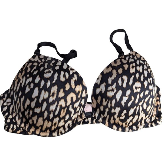 Leopard Print Push-Up Bra By Victorias Secret 34D - Picture 1 of 4